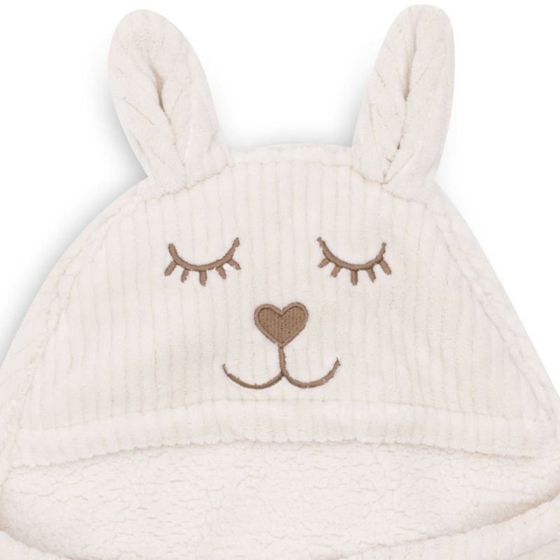 Couverture nomade Bunny Cloudy Rib Oatmeal Jollein Produit 6