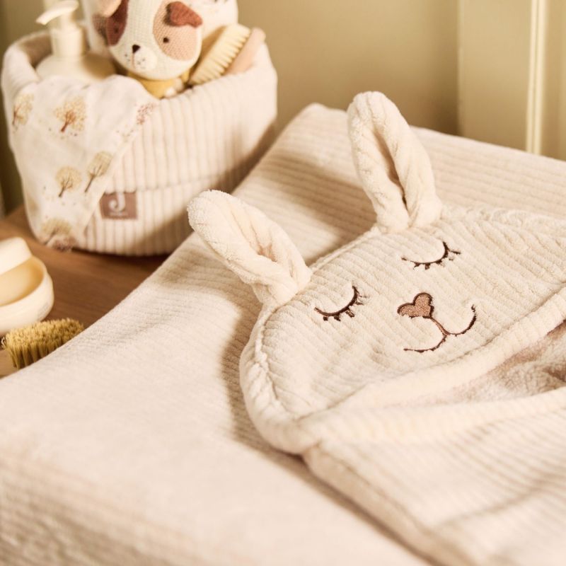 Couverture nomade Bunny Cloudy Rib Oatmeal Jollein Ambiance 7
