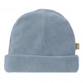 Bonnet en velours bio Blue fog (naissance)