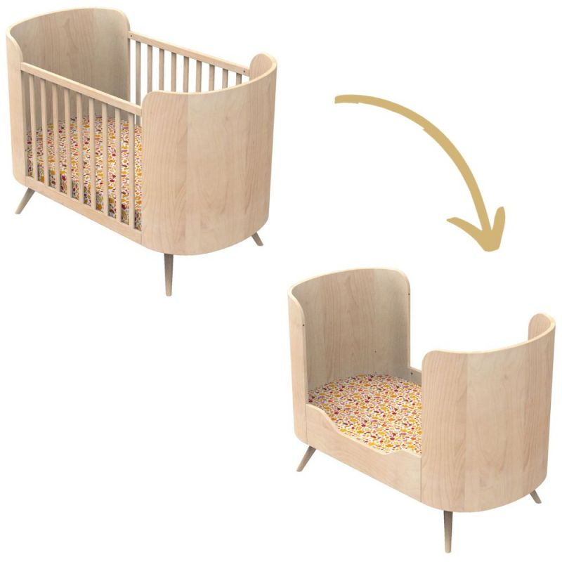 Lit évolutif Galopin bois pieds bois (70 x 140 cm) Sauthon Original