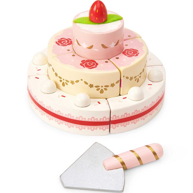 Gâteau de mariage à la fraise en bois Honeybake Le Toy Van
