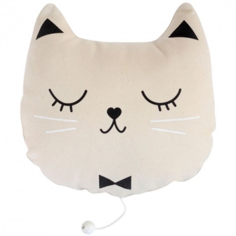 Coussin musical Edmond le chat (19 x 19 cm) Zü