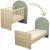 Variation Beige, vert d'eau du produit Lit bébé évolutif Arche Sauge (60 x 120 cm) de la marque Sauthon mobilier