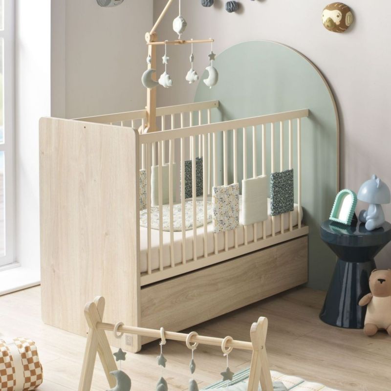 Lit bébé évolutif Arche Sauge (60 x 120 cm) Sauthon mobilier Ambiance 7