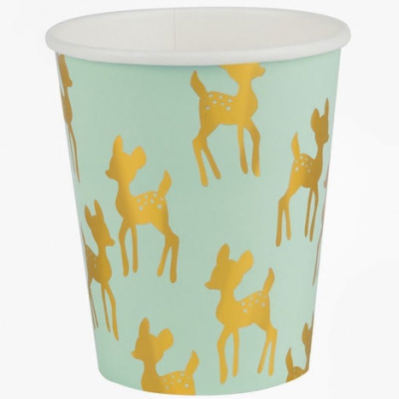 Lot de 8 gobelets en papier faon doré My Little Day