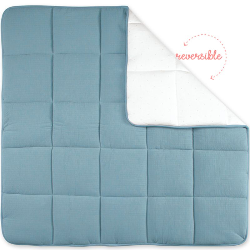 Tapis de parc réversible Cadum bleu minéral (100 x 100 cm) Bemini