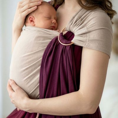 Petite écharpe Sling sans nœud Figue-Latte