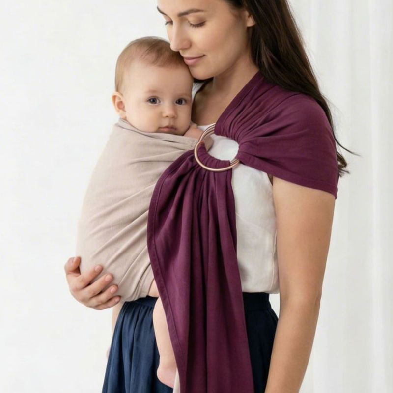 Petite écharpe Sling sans nœud Figue-Latte Love Radius Ambiance 4