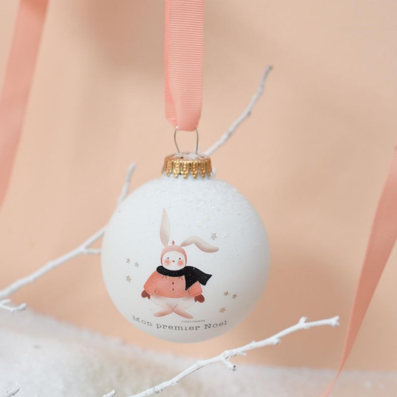 Boule de Noël Lapin x Atelier Oranger (personnalisable) Baubels Ambiance 3