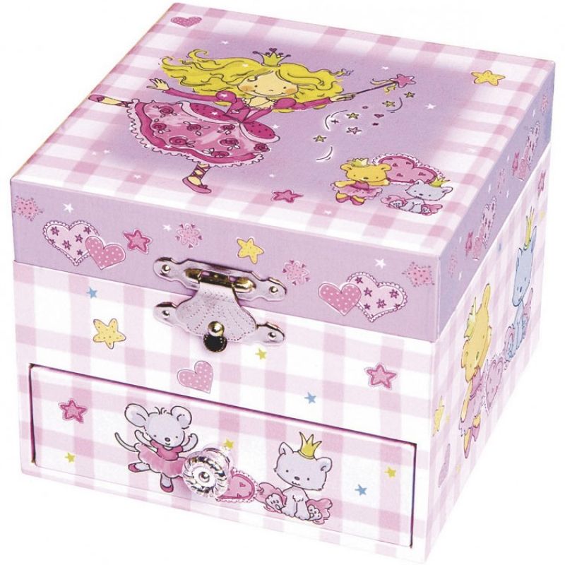 Coffret cube musical Lili fée mauve Trousselier