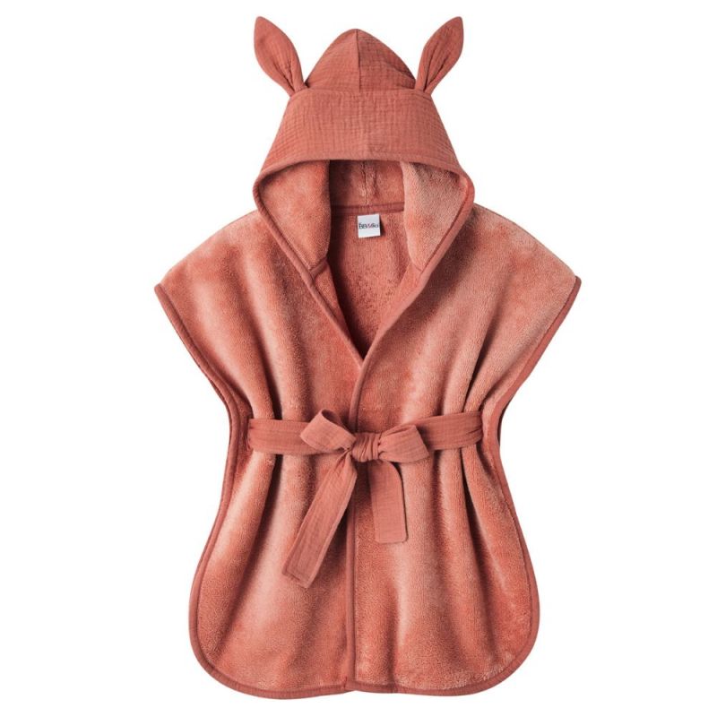 Peignoir de bain Soft bambou marsala (0-2 ans) BB & Co