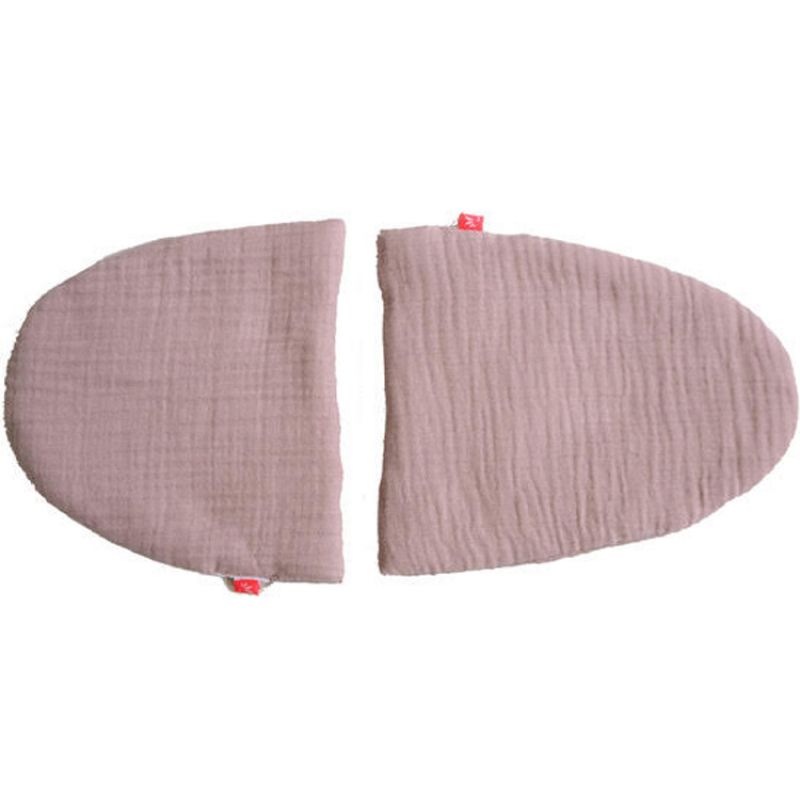 Parure de couffin osier et coton bio poupée rose pâle Kikadu