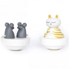 Boîte à musique magnétique chat et souris