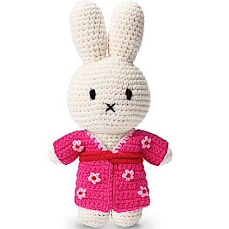 Peluche tricotée Miffy Kimono (25 cm) Just Dutch