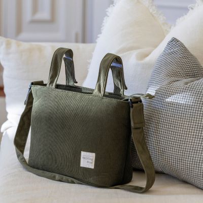 Sac à langer velours côtelé Gala Mint