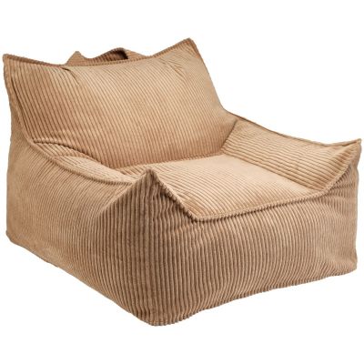 Fauteuil Club Teen Toffee velours côtelé