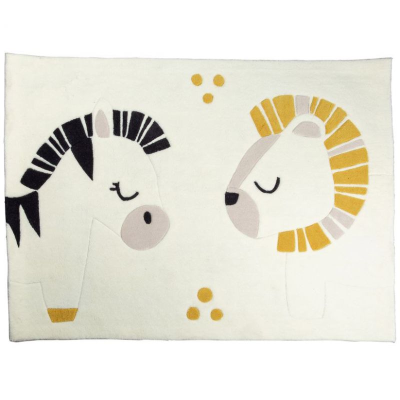 Tapis Pluche et Pompon (90 x 130 cm) Sauthon