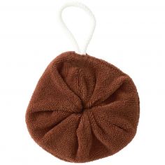 Fleur de douche enfant en éponge bambou toffee - BB & Co