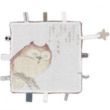 Doudou attache sucette chouette Dreaming owl  par Snoozebaby