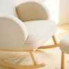 Fauteuil d'allaitement à bascule pour adulte lin beige Childhome Ambiance 6