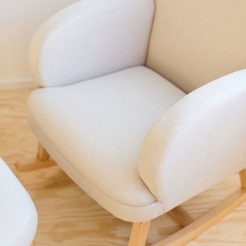 Fauteuil d'allaitement à bascule pour adulte lin beige Childhome Ambiance 7