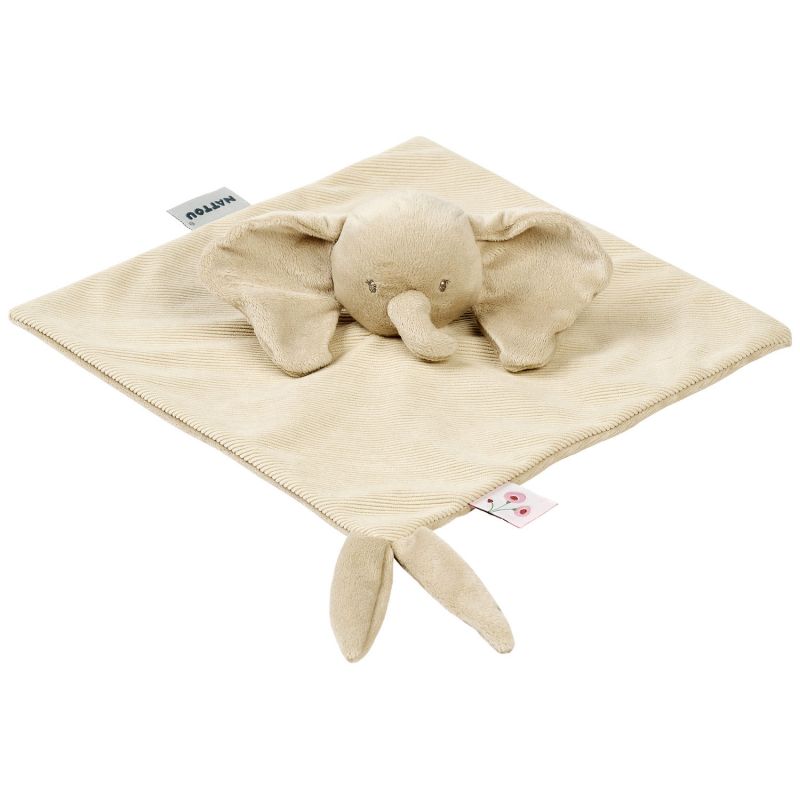 Doudou attache sucette Fanfan l'éléphant Sable Nattou Produit 1