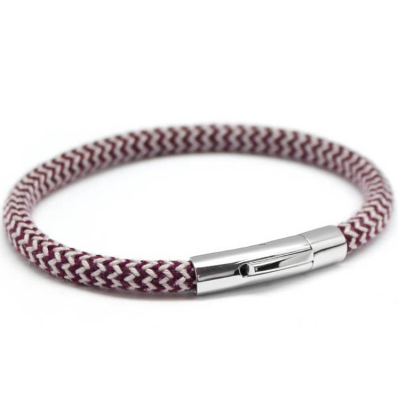 Bracelet homme Le Voyageur rouge personnalisable (acier) Petits trésors