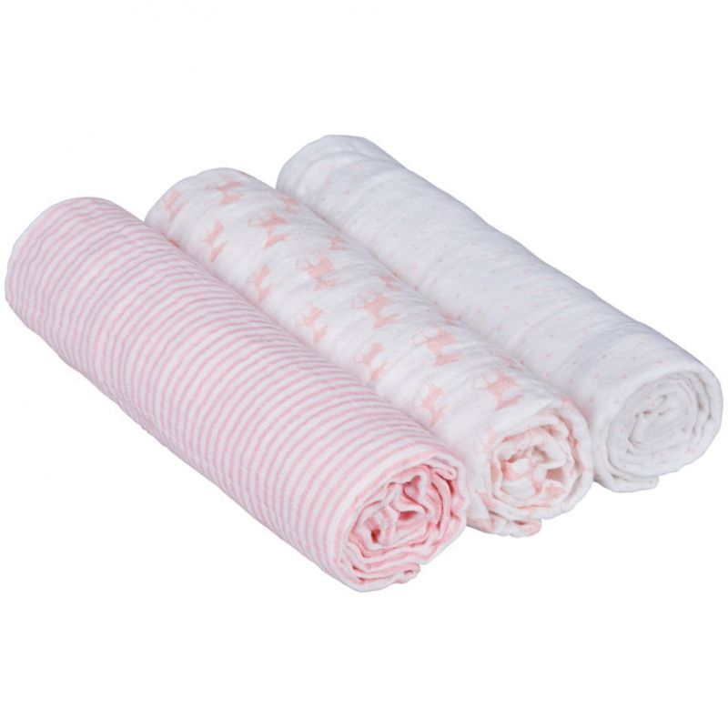 Lot de 3 langes Lela rose pastel (85 x 85 cm) Lässig