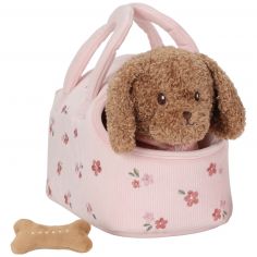 Peluche chien avec sac de transport Jackie - Little Dutch