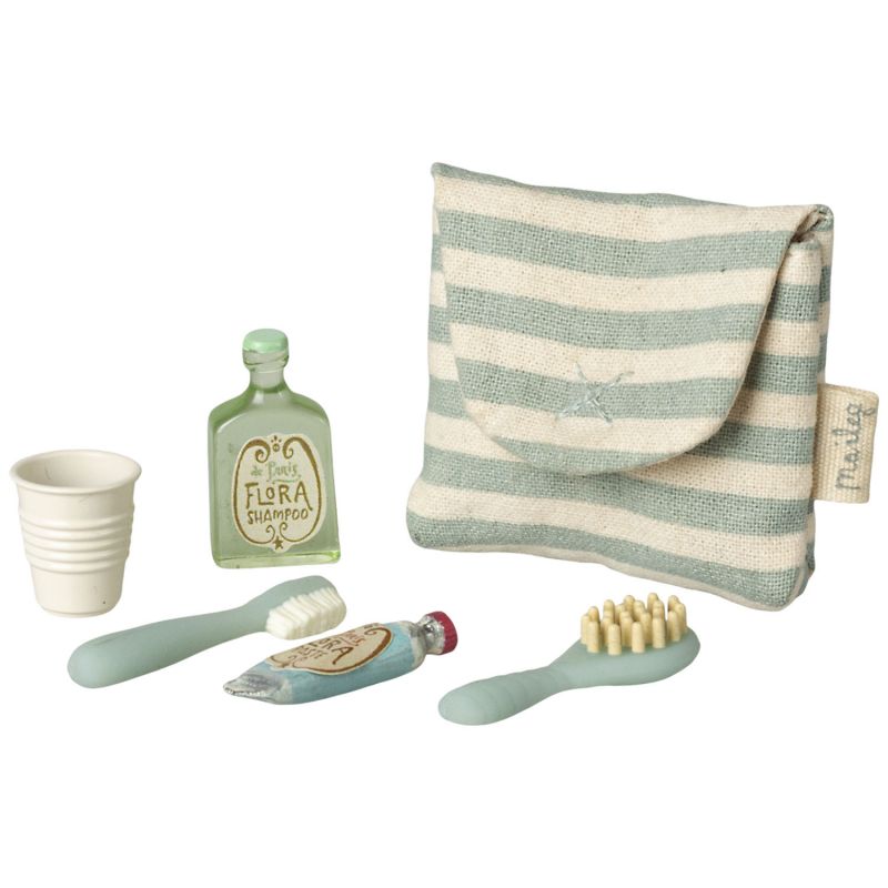 Trousse de toilette Souris Rayé bleu Maileg Produit 3