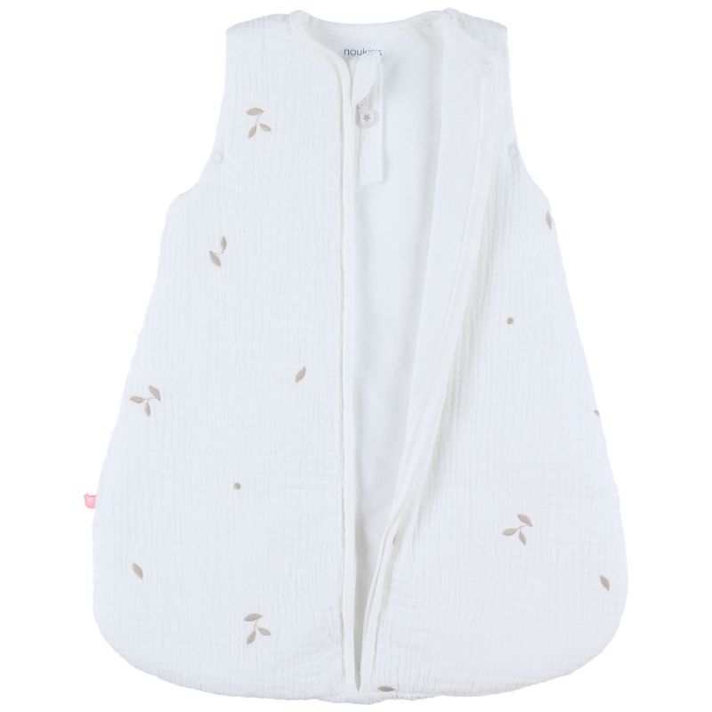 Gigoteuse blanche brodée en gaze de coton bio (50 cm) Noukie's Produit 3