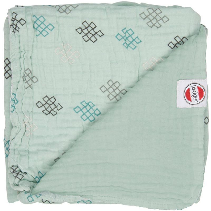 Couverture bébé en coton Dreamer Xandu vert d'eau (120 x 120 cm) Lodger