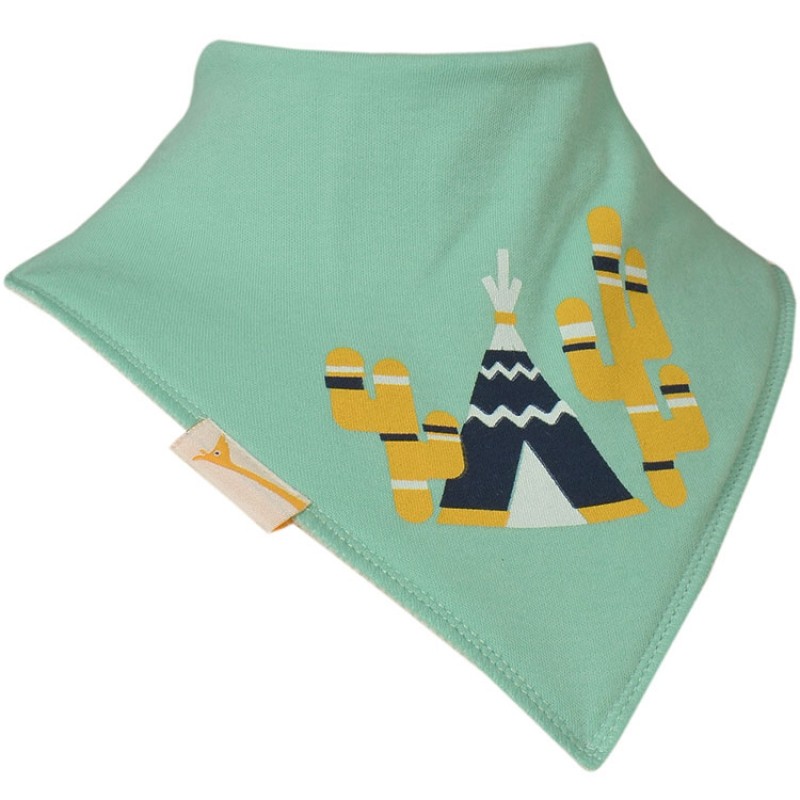 Bavoir bandana Tipi et cactus vert Funky Giraffe