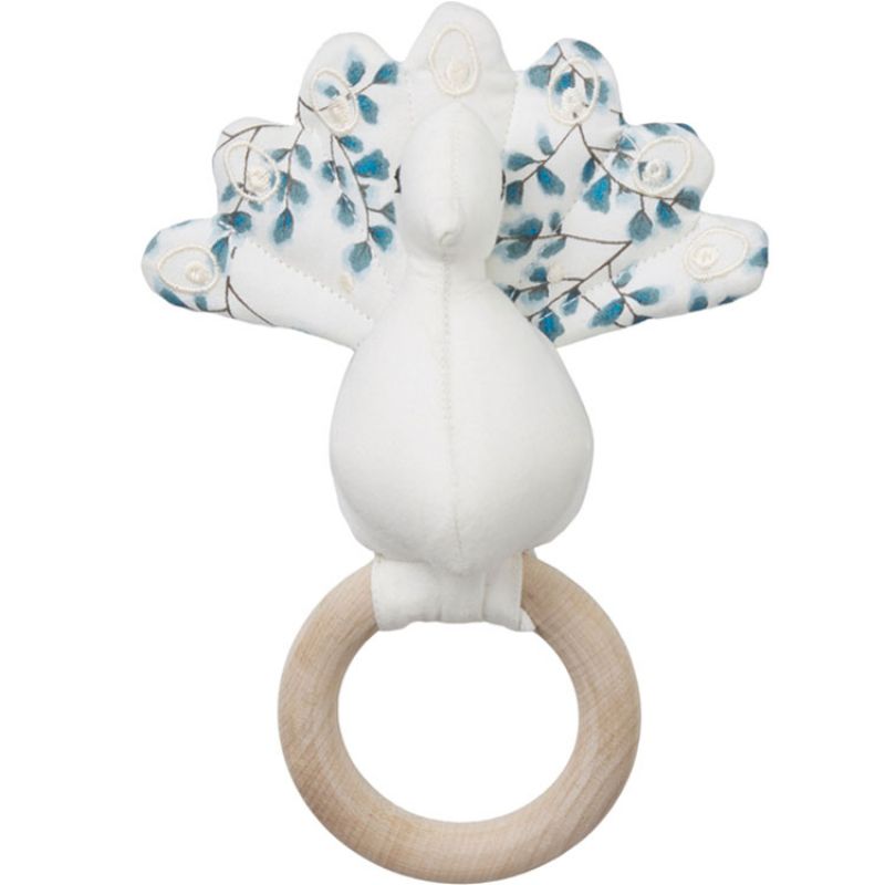 Hochet anneau Paon Fiori Cam Cam Copenhagen