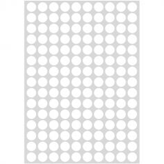 Stickers ronds blancs (29,7 x 42 cm)