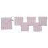 Lot de 5 lingettes avec pochette rayées galet (10x10 cm) - BB & Co Lot de 5 lingettes avec pochette rayées galet (10x10 cm) - BB & Co