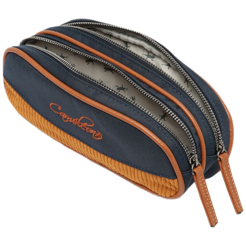 Trousse double compartiment Mustard Badges Caméléon Produit ouvert 3