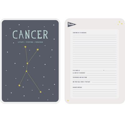 Affiche signe astrologique Cancer (21,4 x 32,5 cm)  par Milestone