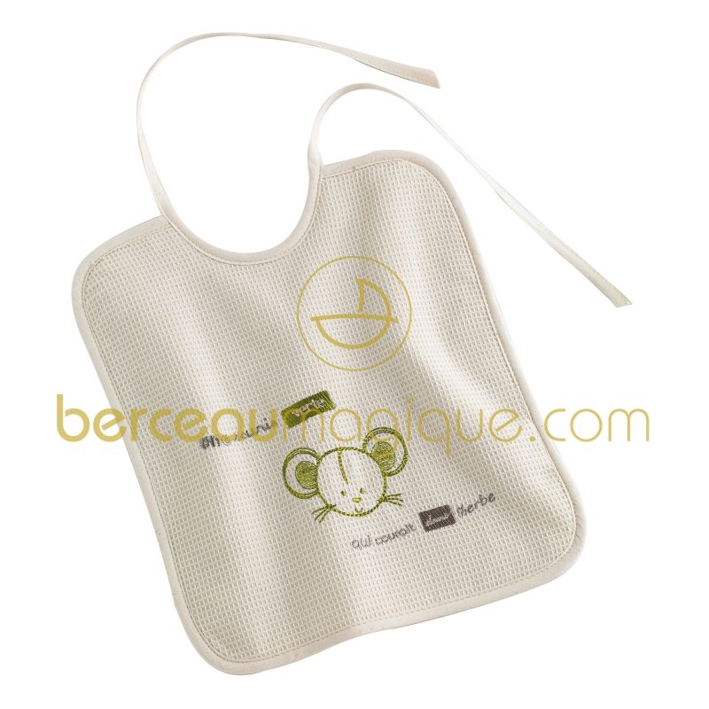 Bavoir Linette la souris (27 x 32 cm)  