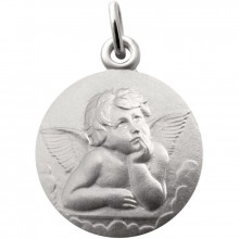 Médaille Ange Raphaël 18 mm (argent 925°)  par Martineau