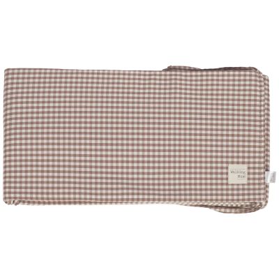 Tour de lit Praliné Vichy Rayures Moka (120x60 cm)