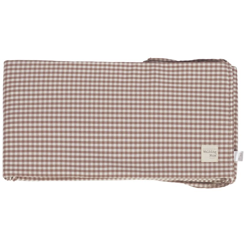 Tour de lit Praliné Vichy Rayures Moka (120x60 cm) Walking Mum Produit 1