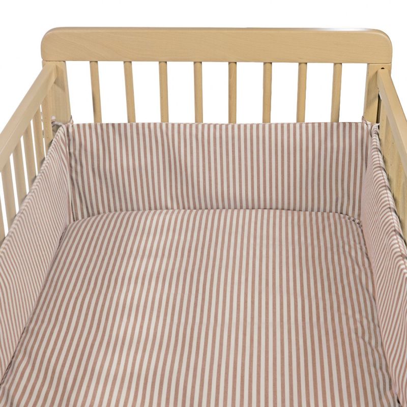 Tour de lit Praliné Vichy Rayures Moka (120x60 cm) Walking Mum Produit 8