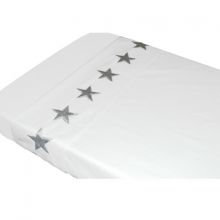 Drap de lit Etoiles blanc (100 x 80 cm)  par Taftan