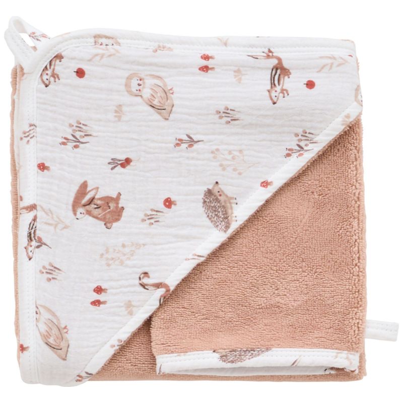 Cape de bain bambou et gant clairière et Mocha BB & Co Produit 1