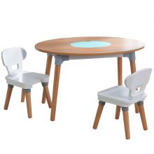 Ensemble table avec rangement et 2 chaises Mid-Century Modern  par KidKraft