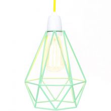 Lampe baladeuse Diamond 1 vert menthe et jaune  par FilamentStyle