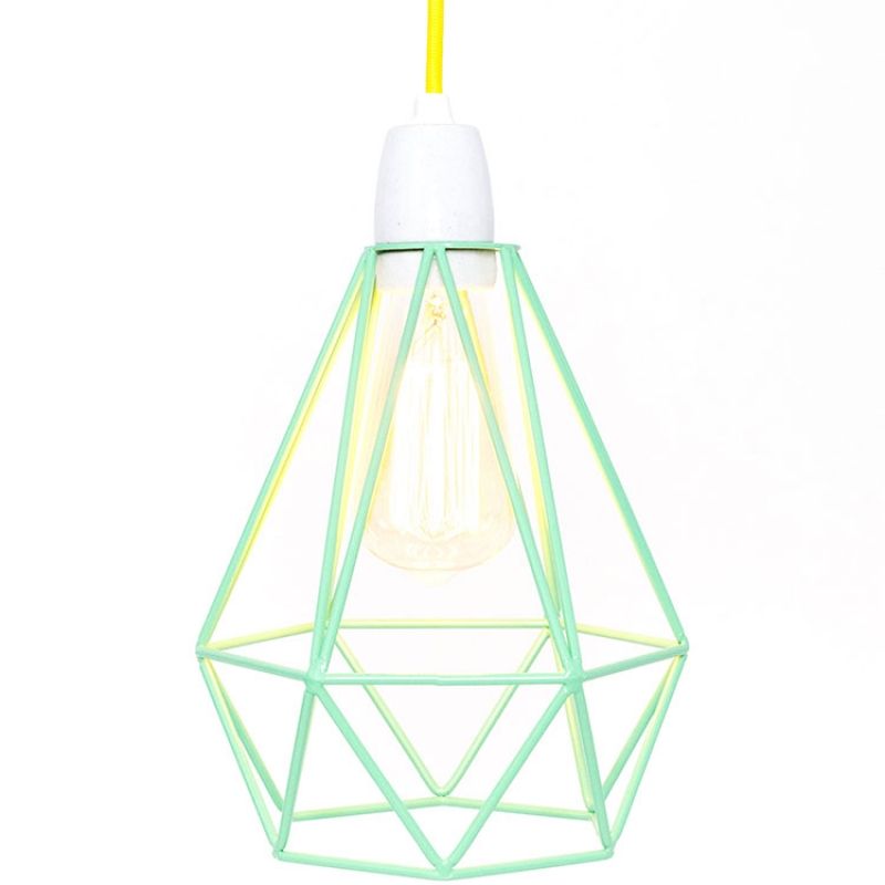 Lampe baladeuse Diamond 1 vert menthe et jaune FilamentStyle
