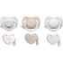 Sucette physiologique et attache sucette White coeur blanc (6-18 mois) - Suavinex Sucette physiologique et attache sucette White coeur blanc (6-18 mois) - Suavinex