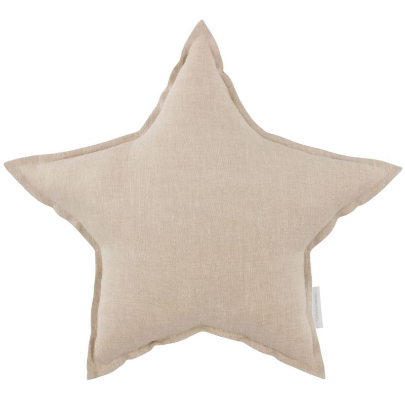 Coussin Etoile en lin Naturel (36 cm) Cotton&Sweets Produit 1